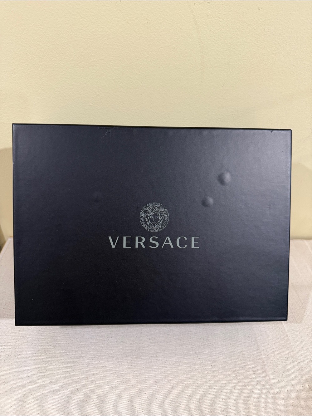 Versace Black and White Gift Box with Silver Logo Accent 12” x 8.5” - Picture 5 of 12